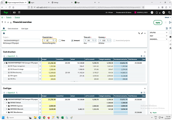 Project & Job Costing